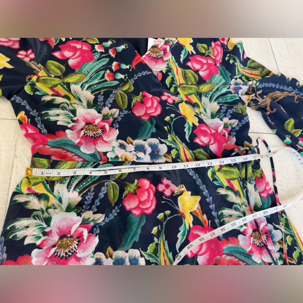 Soft Surroundings Samantha Maxi Floral Faux Wrap Dress size Large NWT - Picture 6 of 9